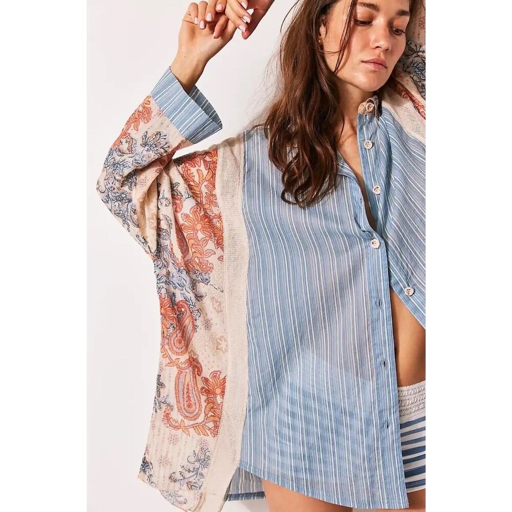 Free People Intimately Lucky In Love Shirt Size Small
